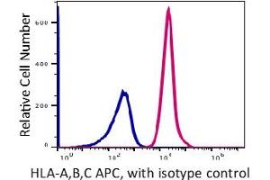 Flow Cytometry (FACS) image for anti-HLA-ABC (HLA-ABC) antibody (APC) (ABIN5067852) (HLA-ABC Antikörper  (APC))