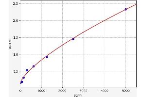 Typical standard curve (CHI3L1 ELISA Kit)