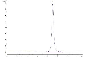 Size-exclusion chromatography-High Pressure Liquid Chromatography (SEC-HPLC) image for CD200 (CD200) (AA 31-232) protein (His tag) (ABIN7274120)