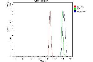 Flow Cytometry analysis of MCF-7 cells using anti-RASGRP1 antibody (ABIN7602498).