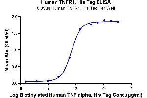 Immobilized Human TNFR1, His Tag at 0. (TNFRSF1A Protein (AA 30-211) (His tag))