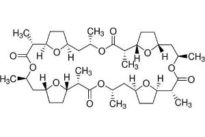 Chemical structure of Nonactin , a Ammonium ionophore.
