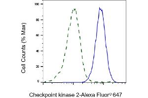 Validation of Checkpoint kinase 2 knockdown using flow cytometry. (Rekombinanter CHEK2 Antikörper)