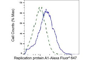 Validation of Replication protein A1 knockdown using flow cytometry.