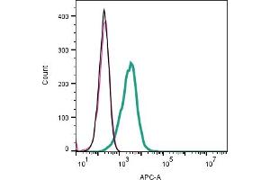 Cell surface detection of CD157 by indirect flow cytometry in live intact mouse J774 macrophage cell line: + goat-anti-rabbit-APC. (BST1 Antikörper  (Extracellular))
