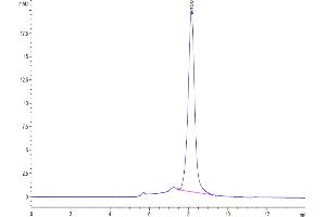 Size-exclusion chromatography-High Pressure Liquid Chromatography (SEC-HPLC) image for CUB Domain Containing Protein 1 (CDCP1) (AA 30-666) protein (His-Avi Tag,Biotin) (ABIN7274295)