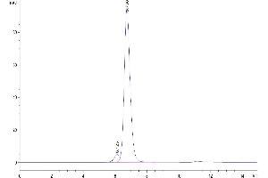 Size-exclusion chromatography-High Pressure Liquid Chromatography (SEC-HPLC) image for HLA Class I Histocompatibility Antigen, alpha Chain G (HLAG) (AA 25-305), (Tetramer) protein (His-Avi Tag,Peptide (RIIPRHLQL)) (ABIN7274821)