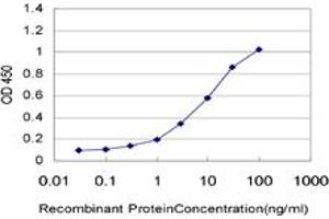 Detection limit for recombinant GST tagged UBE2D1 is approximately 0. (UBE2D1 Antikörper  (AA 1-94))