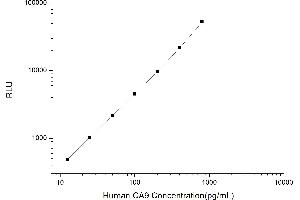 Typical standard curve (CA9 CLIA Kit)