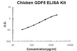 Chicken GDF5 PicoKine ELISA Kit standard curve (GDF5 ELISA Kit)