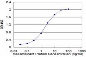 Detection limit for recombinant GST tagged FAS is approximately 0. (FAS Antikörper  (AA 20-119))