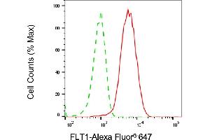 Flow cytometric analysis of FLT1 expression in HepG2 cells using FLT1 antibody (ABIN7798636), 1:2,000). (FLT1 Antikörper)