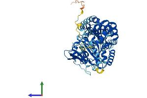 AlphaFold protein structure predicition of Human Recombinant EHD3 Protein, UniprotID Q9NZN3