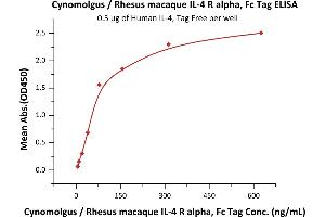 ELISA image for Interleukin 4 Receptor (IL4R) (AA 26-232) protein (Fc Tag) (ABIN2870597)