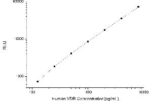 Typical standard curve (Vitamin D Receptor CLIA Kit)