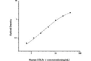 Typical standard curve (COL3A1 ELISA Kit)