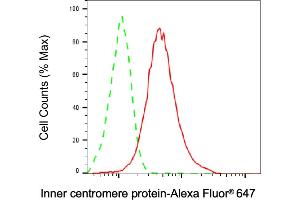 Flow cytometric analysis of Inner centromere protein expression in HAP-1 cells using Inner centromere protein antibody (ABIN7799038), 1:2,000). (Rekombinanter INCENP Antikörper)