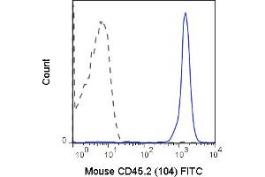 C57Bl/6 splenocytes were stained with 0. (CD45.2 Antikörper  (FITC))