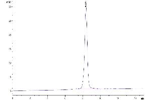 Size-exclusion chromatography-High Pressure Liquid Chromatography (SEC-HPLC) image for Poliovirus Receptor (PVR) (AA 28-343) protein (His tag) (ABIN7274060)
