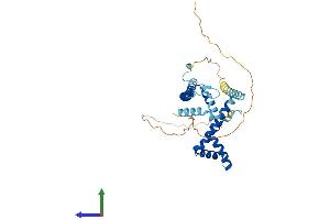 AlphaFold protein structure predicition of Human Recombinant HMG20A Protein, UniprotID Q9NP66