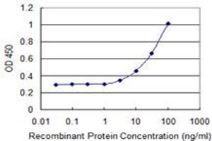 Detection limit for recombinant GST tagged RGS18 is 1 ng/ml as a capture antibody. (RGS18 Antikörper  (AA 1-235))