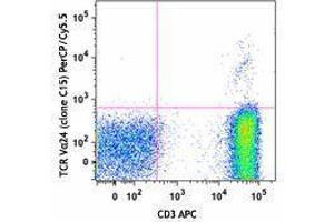 Flow Cytometry (FACS) image for anti-TCR V Alpha24 antibody (PerCP-Cy5.5) (ABIN2660238) (TCR V Alpha24 Antikörper (PerCP-Cy5.5))