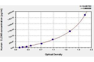 Typical standard curve (Claudin 5 ELISA Kit)