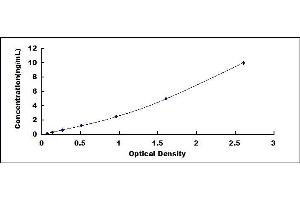 Typical standard curve (Cadherin 5 ELISA Kit)
