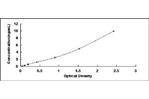 Typical standard curve (LMF2 ELISA Kit)