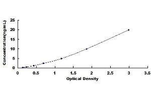 Typical standard curve (ICAM1 ELISA Kit)