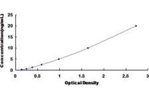 Typical standard curve (HSPBP1 ELISA Kit)