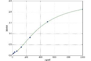 A typical standard curve (Glucocorticoid Receptor ELISA Kit)