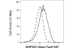 Validation of MRPS27 knockdown using flow cytometry.