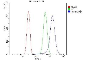 Flow Cytometry analysis of SiHa cells using anti-Elafin/Skalp antibody (ABIN4886694). (PI3 Antikörper  (AA 61-117))