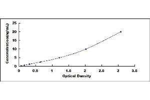 Typical standard curve (IREB2 ELISA Kit)