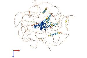 AlphaFold protein structure predicition of Mouse Recombinant Secisbp2l Protein, UniprotID Q6A098