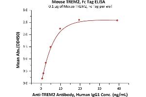 ELISA image for Triggering Receptor Expressed On Myeloid Cells 2 (TREM2) (AA 19-171) (Active) protein (Fc Tag) (ABIN7013654)