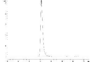 Size-exclusion chromatography-High Pressure Liquid Chromatography (SEC-HPLC) image for CD58 (CD58) (AA 29-215) protein (Fc Tag) (ABIN7274195)