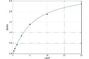 A typical standard curve (ErbB2/Her2 ELISA Kit)
