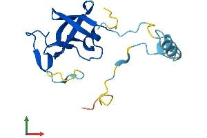 AlphaFold protein structure predicition of Human Recombinant ERVK-7 Protein, UniprotID P63131
