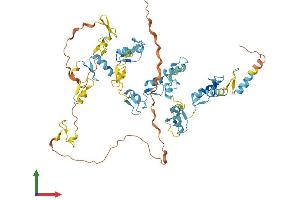 AlphaFold protein structure predicition of Human Recombinant ZNF319 Protein, UniprotID Q9P2F9 (ZNF319 Protein (AA 1-582) (His tag))