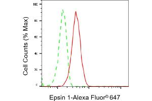Flow cytometric analysis of Epsin 1 expression in HepG2 cells using Epsin 1 antibody (ABIN7798486), 1:2,000). (Rekombinanter Epsin 1 Antikörper)