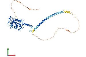 AlphaFold protein structure predicition of Mouse Recombinant Pcyt1a Protein, UniprotID P49586