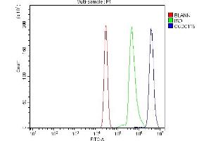 Flow Cytometry analysis of U937 cells using anti-CCDC115 antibody (ABIN7599042). (CCDC115 Antikörper  (AA 1-180))
