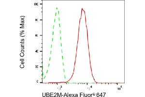 Flow cytometric analysis of UBE2M expression in HepG2 cells using UBE2M antibody (ABIN7800750), 1:2,000).