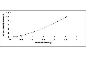 Typical standard curve (TNFRSF11A ELISA Kit)