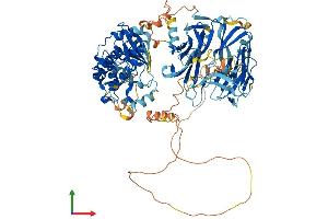 AlphaFold protein structure predicition of Human Recombinant MAP4K2 Protein, UniprotID Q12851