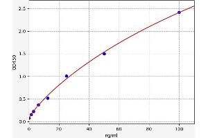 Typical standard curve (CYB561 ELISA Kit)
