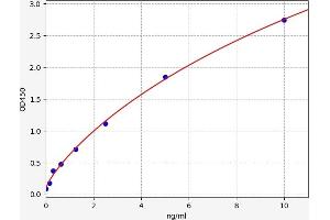 Typical standard curve (BCAR1 ELISA Kit)