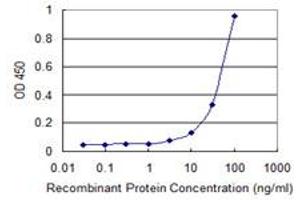 Detection limit for recombinant GST tagged ZSCAN1 is 1 ng/ml as a capture antibody. (ZSCAN1 Antikörper  (AA 315-407))
